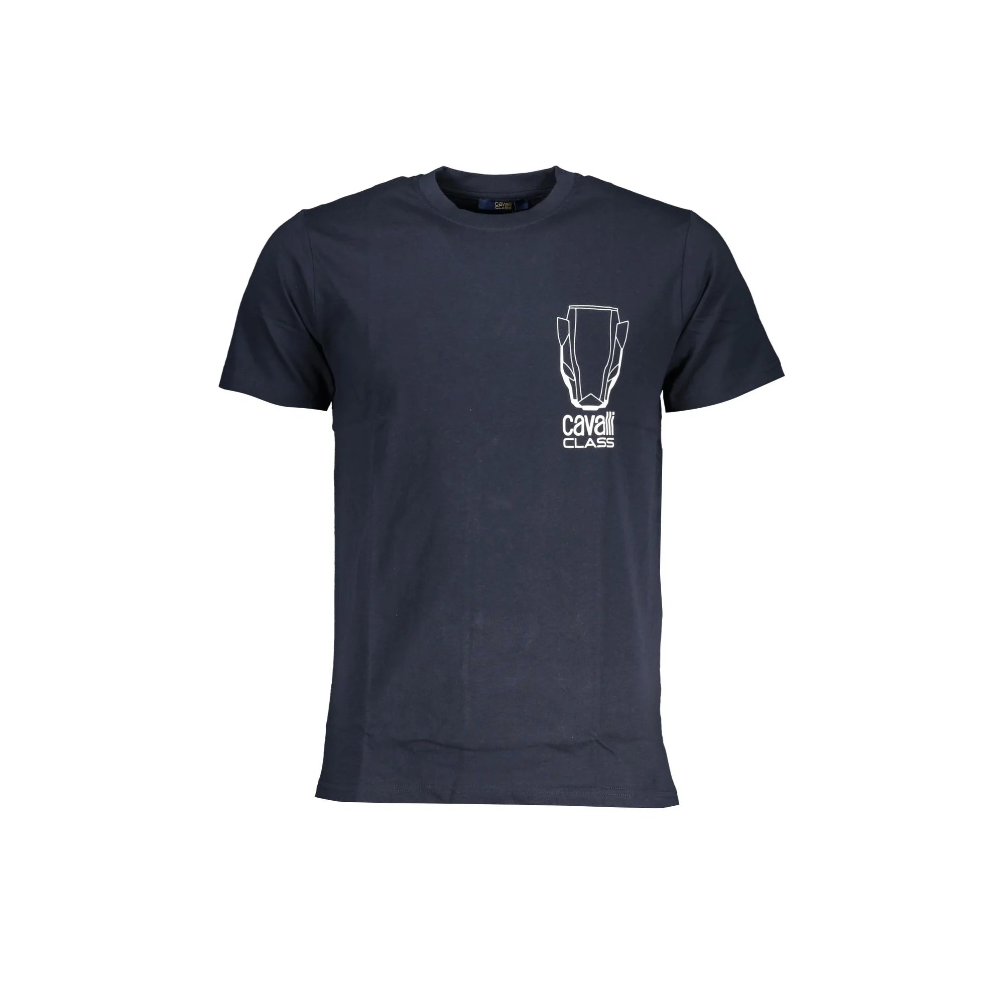 Cavalli Class T-Shirt Maniche Corte Uomo Blu Stampa Logo - foto prodotto